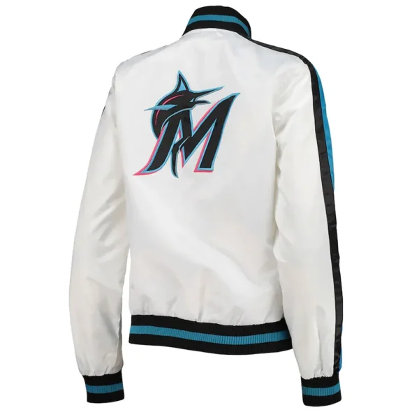 Hometown Miami Marlins White Satin Jacket