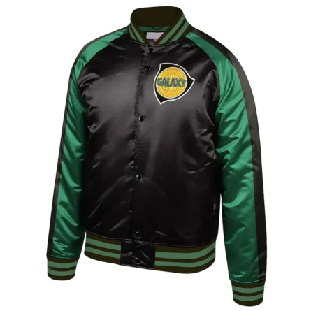 Unisex LA Galaxy Since 96 Black Satin Jacket