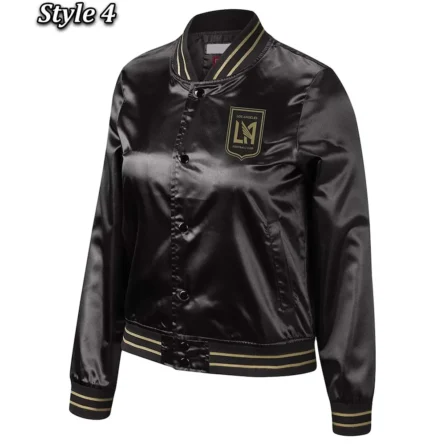 Unisex Los Angeles FC Black Satin Varsity Jacket