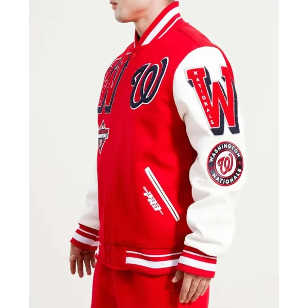 Unisex Washington Nationals Red Varsity Jacket
