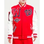 Unisex Washington Nationals Red Varsity Jacket