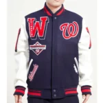 Unisex Washington Nationals Navy Blue Varsity Jacket