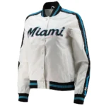 Hometown Miami Marlins White Satin Jacket