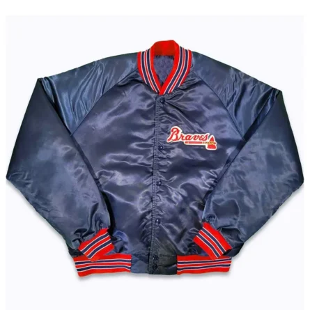 Atlanta Braves Navy Bomber Jacket