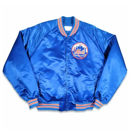 Unisex New York Mets Blue Bomber Varsity Jacket