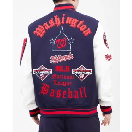 Unisex Washington Nationals Navy Varsity Jacket