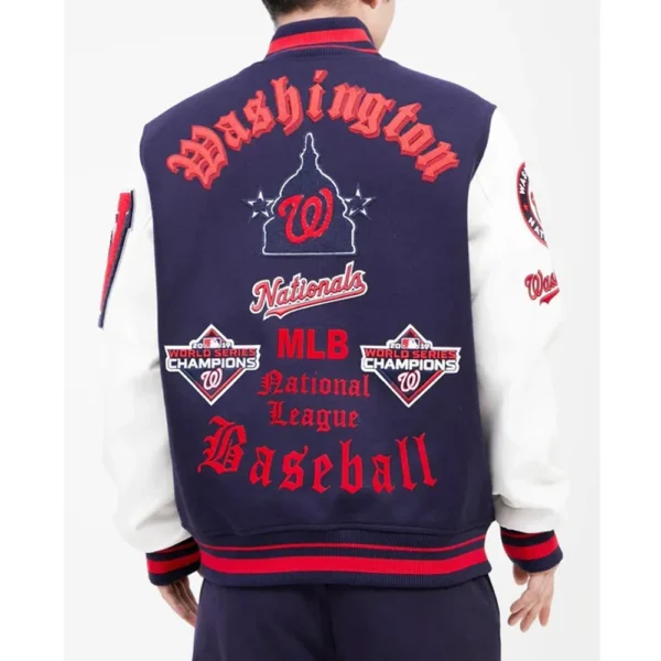 Unisex Washington Nationals Navy Varsity Jacket