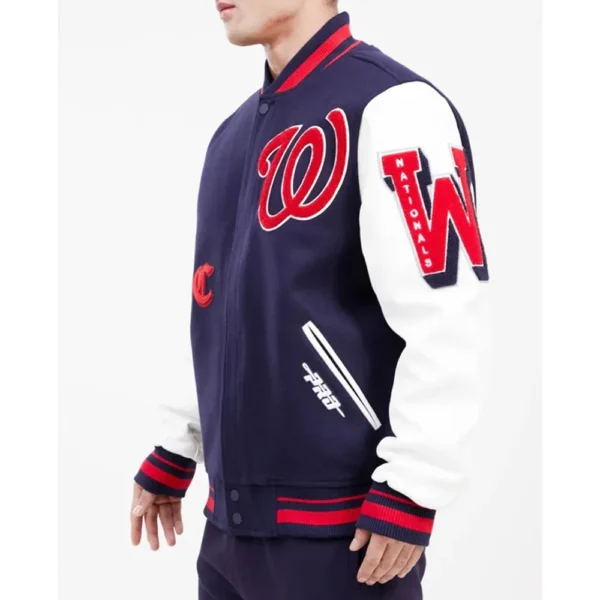 Unisex Washington Nationals Navy Varsity Jacket