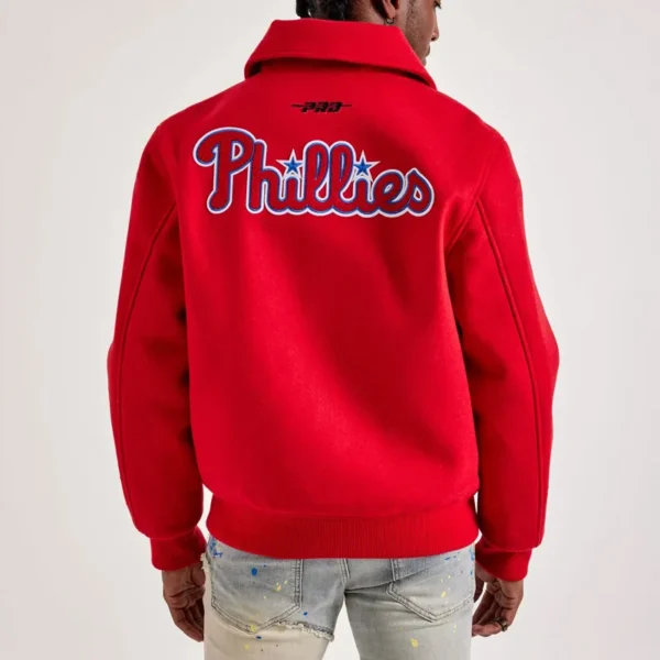 Unisex Philadelphia Phillies Red Varsity Wool Jacket