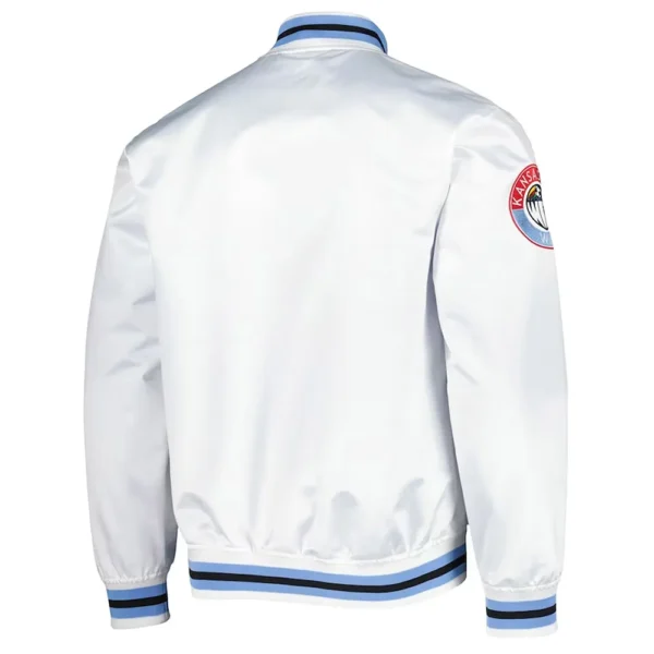 Unisex Sporting Kansas City Collection White Satin Jacket
