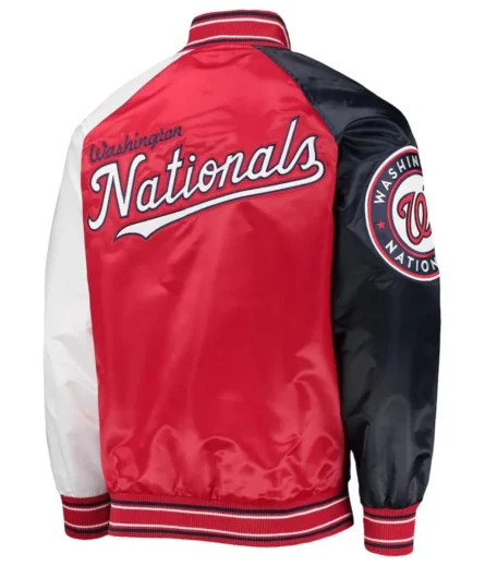 Unisex Washington Nationals Red Satin Jacket