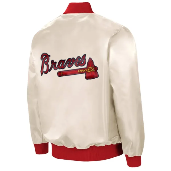 Atlanta Braves The Ambassador Home Cream Satin Jacket