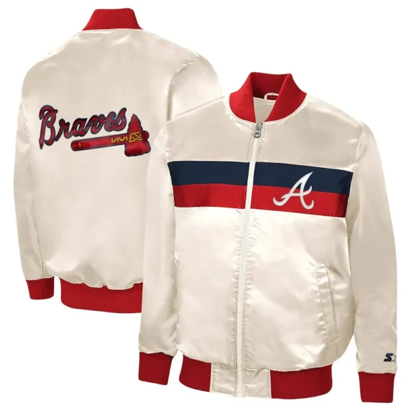 Atlanta Braves The Ambassador Home Cream Satin Jacket
