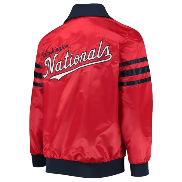 Unisex Washington Nationals Varsity Red Satin Jacket