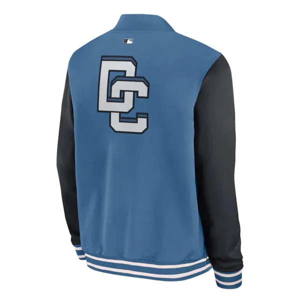 Unisex Washington Nationals Blue Bomber Varsity Jacket
