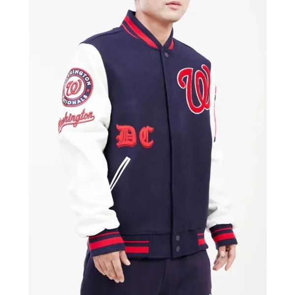 Unisex Washington Nationals Navy Varsity Jacket