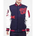 Unisex Washington Nationals Navy Varsity Jacket