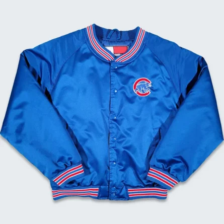 Unisex Chicago Cubs Royal Satin Varsity Jacket