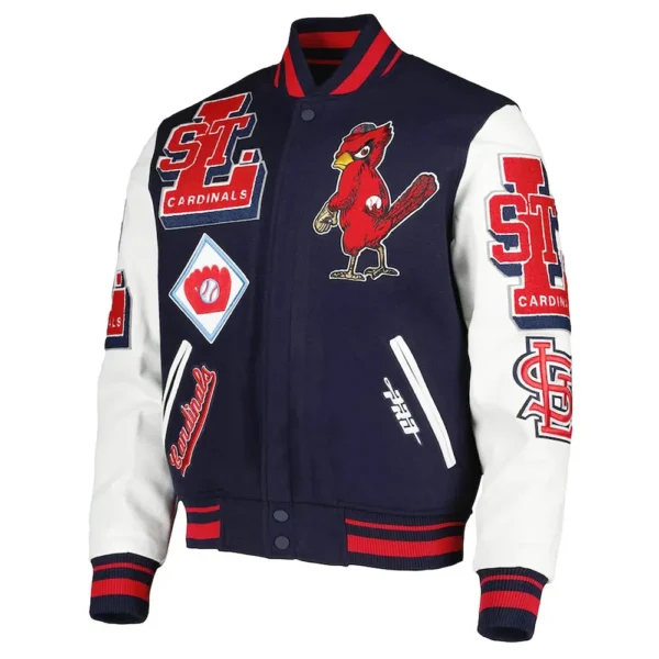 Unisex St. Louis Cardinals Navy Mash Up Varsity Jacket