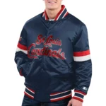 Unisex St. Louis Cardinals Navy Satin Varsity Jacket