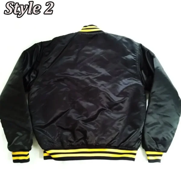 Unisex Pittsburgh Pirates Varsity Black Satin Jacket
