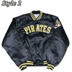 Unisex Pittsburgh Pirates Varsity Black Satin Jacket