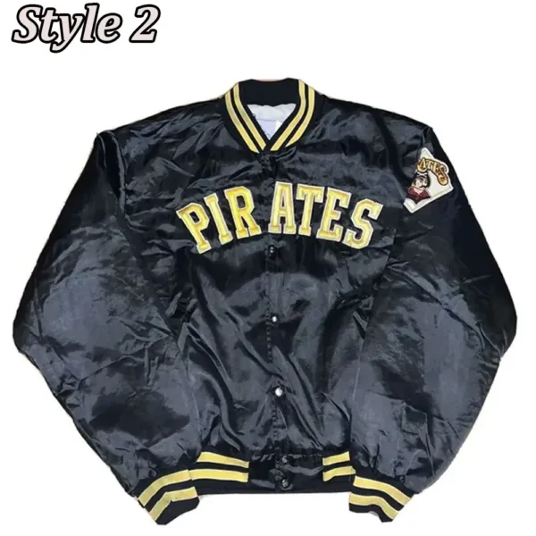Unisex Pittsburgh Pirates Varsity Black Satin Jacket