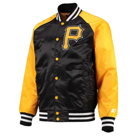 Unisex Pittsburgh Pirates Black and Yellow Varsity Jacket