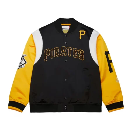 Unisex Pittsburgh Pirates Black Satin Varsity Jacket