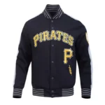 Unisex Pittsburgh Pirates Black Varsity Jacket
