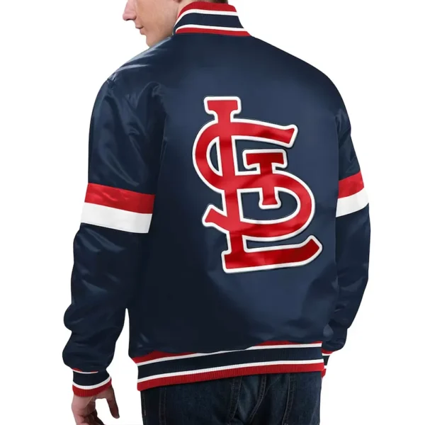 Unisex St. Louis Cardinals Navy Satin Varsity Jacket