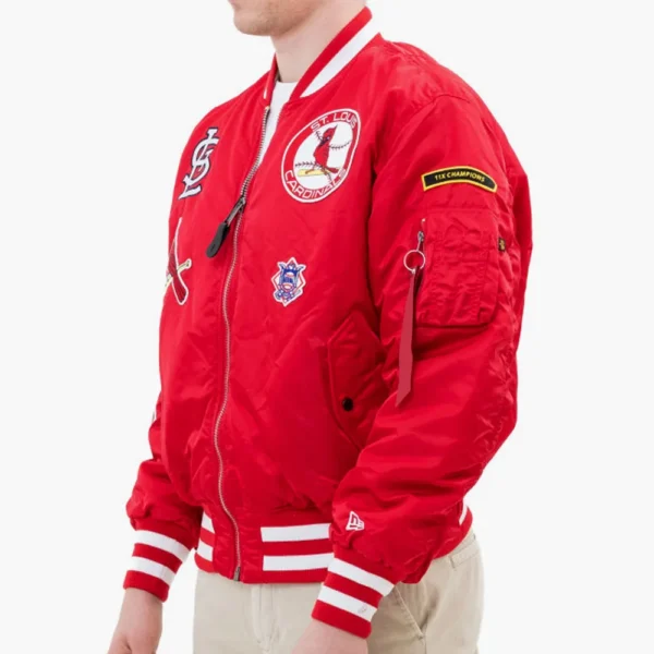 Unisex St. Louis Cardinals Bomber MA-1 Varsity Jacket