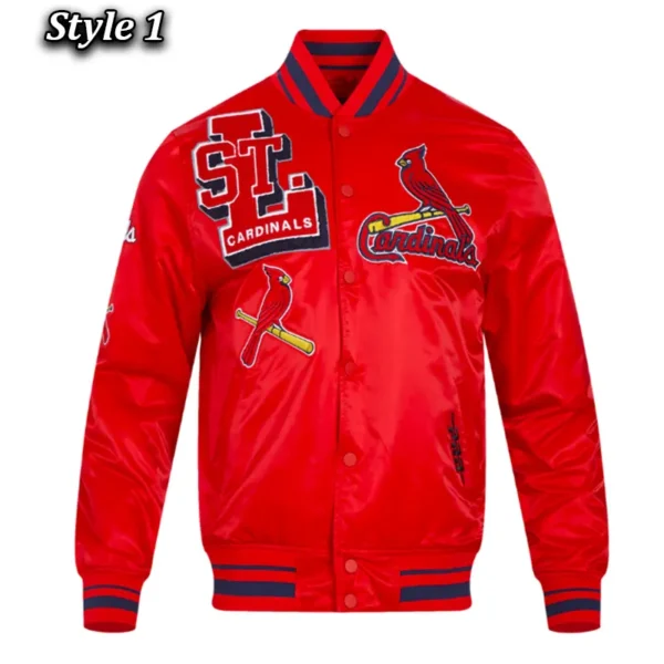Unisex St. Louis Cardinals Classic Rib Red Satin Jacket