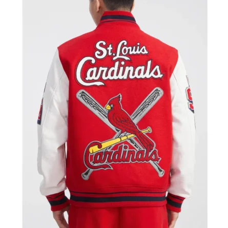 Unisex St. Louis Cardinals Red and White Varsity Jacket