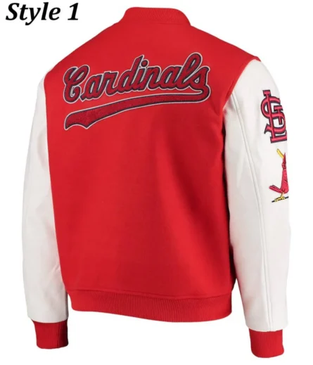 Unisex St. Louis Cardinals Letterman Red and White Jacket