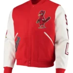 Unisex St. Louis Cardinals Letterman Red and White Jacket