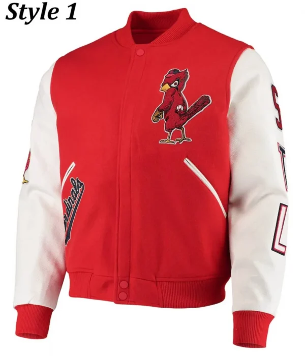 Unisex St. Louis Cardinals Letterman Red and White Jacket 2 Unisex St. Louis Cardinals Letterman Red and White Jacket