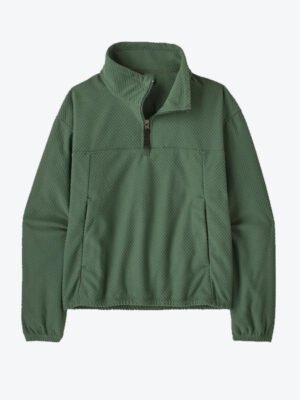 Green Textured Pullover Jacket