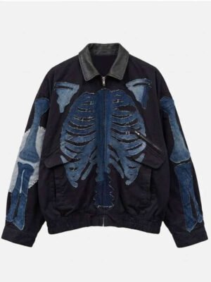 Halloween Black Rib Cage Jacket