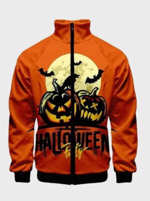 Halloween Party Orange Bomber Jacket