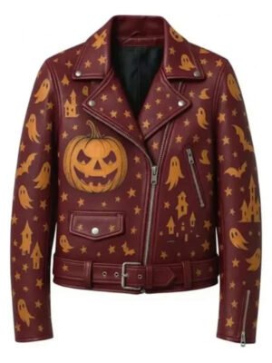 Spooky Halloween Biker Jacket