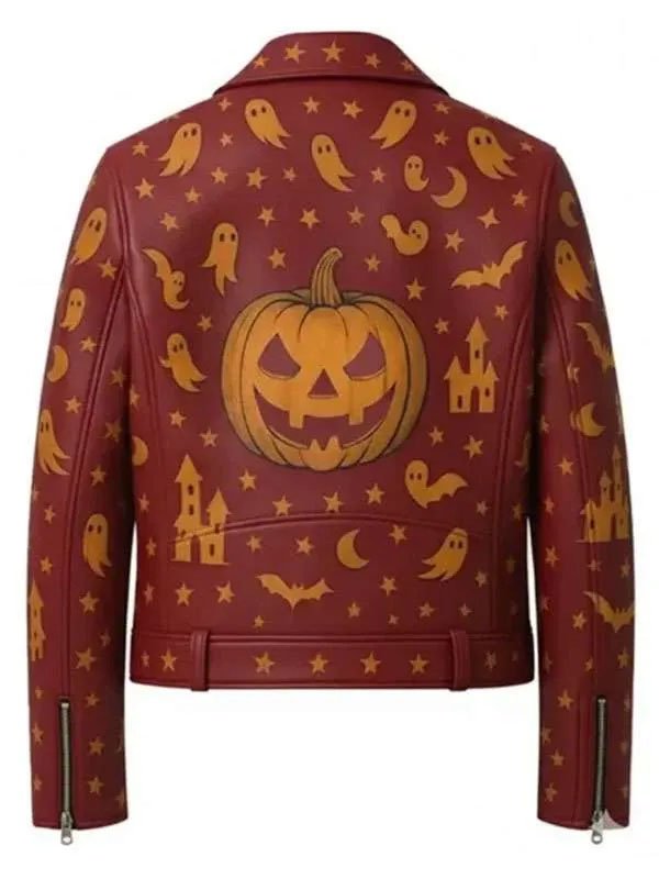 Spooky Halloween Biker Jacket - Image 2