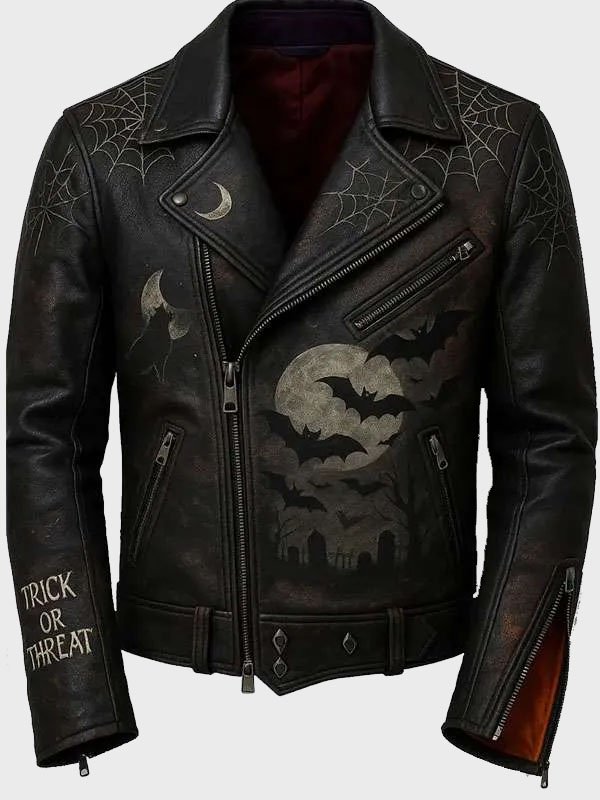 Trick or Treat Halloween Leather Jacket