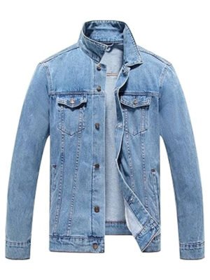 Men Casual Blue Denim Jacket