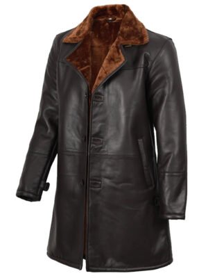 Men's Dark Brown Shearling Coat
