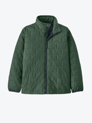 Men's Green Quilted Puffer Jacket