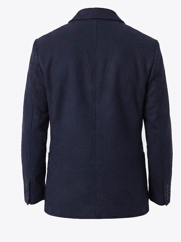 Men's Navy Double Breasted Peacoat - Image 2