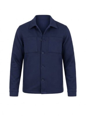 Men's Navy Blue Suede Jacket
