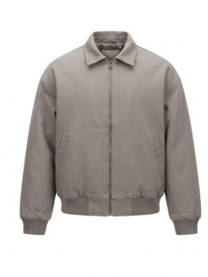 Men's Oversized Suede Bomber Jacket