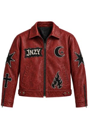 Men's Red Leather Jacket
